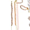 Łańcuch łącza modny naturalny owalny owalny kolor świeżej wody Perl Owalny 3-4 mm Trzy rzędowy bransoletka biżuteria