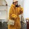 HStar Faux Pelzmantel Frauen Casual Koreanische Lose Hoodies Ry Dicke Fledermausärmel Warme Lange Kaninchen Jacke Winter 210928