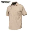 Tacvasen Men's Camisas Militares Roupas Quick Dry Tactical Lightweight Short Manga Curtiva Trabalho de Carga Combat Utility 210721