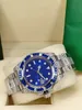Homens de alta qualidade relógios de aço inoxidável Strap Movimento mecânico automático Homem relógios de pulso azul Diamante Iced Out Fashion Business Man Wristwatch