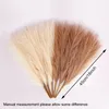 45cm Faux Pampas Grass Dried Reed Flowers Bouquet Artificial Pompous Grass Fake Plant Home Room Decor Wedding Flower HY0293