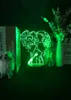 Galaxy Nachtlampje LED-projector 3D Haikyuu Sfeerlamp voor slaapkamer Club Decor Kindercadeau Acryl Nachtlampje met Crack Base1024312