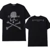 Mastermind Japan Tシャツ破壊穴の男性女性の習得マインドTシャツオリジナルのタグラベルレインボーリボン裂け目