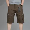 Cargo-Shorts für Herren, Sommer, lässig, mit mehreren Taschen, Jogger, Hose, atmungsaktiv, groß, groß, 42 44, große Größe 210806