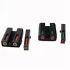 20 Ensembles Rouge Vert Point de chasse Scopes en acier inoxydable Fibre tactique à fibre optique de la fibre optique et arrière pour Glock Pistols 17 17L 19 22