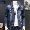 Commercio all'ingrosso 2021 Casual street Giacca di jeans da uomo Primavera e autunno Studente da uomo Slim Handsome lavaggio giacca ricamata 3D X0621