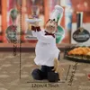 Objets décoratifs Figurines 26cm Personnage créatif Chef Résine Décoration de la maison Accessoires Artisanat Ornements Bar Dessert Boutique Statue Furnis