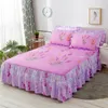 Princess Bed Skirt Romantic Women Girl Bedroom Bed Sheet Non-slip Dust-proof Bedspread 1 Pcs ( No Include Pillowcase ) F0027 210420