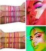 Paleta de sombras de ojos Brand Neon Obsessions, 9 tonos altamente pigmentados para mates, brillos metálicos cremosos, textura suave y mezclable naranja, rosa o verde-neón