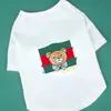 Designer de vestuário de cães de moda fina desenhos animados impressão t-shirt para cães gatos roupas mais tamanho animais de estimação tee