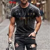 G-Life 2021 Design Men's T Shirts Fashion Print Star Spangled Banner T-shirts For Male Breathable Oversize Outdoor Homme