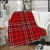 Blanketter Textiles GardenPlaid Sherpa 150 * 200cm Tjockad 3D Tryckt vinter Plush Shawl Couco Sofa Fleece Wrap Waddling Bed Home Blanket Ljja