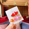 2 pezzi nuovi bambini coreani carino colorato resina frutta frutta fiore duckbill clip dolce ragazza principessa moda tacchiglie accessori per capelli