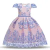 4-10 Yrs Baby Girls Elegant Princess Dress New Year Party Gowns Kids Dresses For Girls Wedding Dress Children Formal Wear 2586 Q2