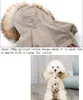 Теплая и мягкая одежда для собак зимний домашний пиджак для собак одежда для маленьких средних собак Пальто с капюшоном домашних животных Свойства ветрозащитный щенок Parka Part Chihuahua Ropa Para Para Cream Creat L