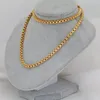 Kedjor medusa design dubai smycken uppsättningar för kvinnor guld färgkedja män afrikansk unisex box länk halsband grossist