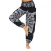 Dames Yoga Pant Indian Loose Comfy Soft Harem Broek Blend Bohemen Multicolor Geometrische Print Wide Been Broek Eén maat H1221