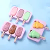 Other Bar Products DIY Ice Cream Mold Silicone Ices Creams Home Homemade Popsicle Fruit Smoothie Jelly Cartoon Model WH0359