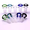 Glass Bowl Male 14mm Double Layers Colorful 18mm bong bowls Hookahs accessory cone smoking pipes release Smok water pipe