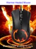 Wired Warmer Heated Mice For Windows PC Games 2400 DPI With 6 Buttons Wire Gaming Silent USB Optical Mouse For Laptop Notebook Christmas Gifts