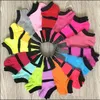 Ontwerper roze zwarte sokken volwassen katoen korte enkelsokken sport basketbal voetbal tieners cheerleader nieuwe Sytle meisjes vrouwen sok met tags
