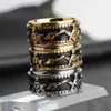 Rotatabl rostfritt stål Masonic ringar för män Signet Freemason Ring Freemasonry Vintage Punk Smycken Mens Male Anillos Present X0715