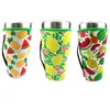 10 Styles Neoprene Tumbler Holder Cover Bags 30OZ Anti-dirt Reusable Insulated Sleeve bag for Coffee Mugs with Drinkware Handle