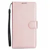 Étui en cuir intelligent pour IPhone 13ProMAX 13 12 11 Pro MAX 8 7 6 6S Plus XR XSMAX 12mini Style classique Couleur unie Flip Wallet Cover Femmes Hommes