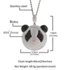 18K White Gold Plated Cartoon Panda Pendant Necklace with Rope Chain Tennis Necklace2295614