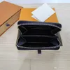 Najwyższej jakości oryginalne skórzane torebki Monety Klucz Klasyczne portfele zip 60067 Projektant mody męskie uchwyty dla kobiet torebka luksusowa Lett258L