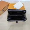 Top Quality Genuine Leather Purses Coin Key Pouch Classic Zip Wallets 60067 Fashion Designer mens Holders Womens purse Luxury lett258l