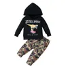 Höst Vinter Baby Boys Dinosaur Cool Hoodies Sweatshirt Toppar + Byxor Outfits Set Nyfödda Baby Boys Kläder Set Spädbarn Outfits # G1023