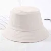 Cappello da pescatore pieghevole estivo per bambini coreano per adulti Tinta unita Hip Hop Protezione UV da spiaggia a tesa larga Round Top Protezione solare Berretto da pescatore G220311