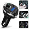 T20 Kit voiture Bluetooth Kit mains libres Transmetteur FM Lecteur de musique MP3 5V 3.4A Chargeur USB Prise en charge du disque Micro SD U avec emballage