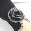 Fingerless Gloves 1Pair Winter Women Elegant Warm Fur Woolen Female Full Finger Mittens