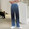 Padrão de gradiente de vestuário dos homens IEFB Calças plissadas Calças elásticas Calças elásticas Calças casuais de estilo coreano inferior 210524