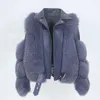 Oftbuy настоящий меховой жилет жилет зимняя куртка женщин натуральный мех натуральная кожа верхняя одежда съемный уличный локомотив 211019