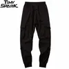 Hip Joggers Hosen Streetwear Männer Harajuku Cargo Hosen Multi Taschen HipHop Joggers Hosen Schwarz Track Hosen Hipster 210702