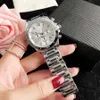 Marka zegarek dla kobiet Lady Girl 3 Dials Metal Steel Band Karartz Branch Watch M129