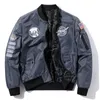 Jaquetas Masculinas Outono Verde Exército Motocicleta Ma-1 Pilot Air Masculina Jaqueta Bomber Frente e Verso Vestir Todos os Jogos Moda 210909