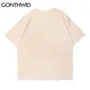 GONTHWID Camisetas de manga corta Harajuku Streetwear Toy Bear Carrito de compras Imprimir Camisetas Algodón Casual Hip Hop Camisetas sueltas Tops 210716