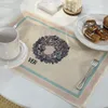 Decoração do quarto designer tapete retro algodão linho restaurante mesa de luxo pano imitação água decorativa toalha antifouling