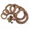 10 cm / 15 cm / 20 cm Rattan Ring billig Künstliche Blumen Girlande getrocknete Pflanzen Rahmen für Zuhause Weihnachtsdekoration DIY Floral Kränze H1112