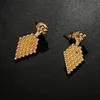 Orecchini a bottone coreano moda orecchini in metallo punto gioielli da donna geometrici dorati
