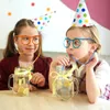 100pcs Novelty Amazing Silly Multi-colors Glasses Straw Funny Drinking Frames Eyeglasses Straws DIY Children Kids Drinkware Supplies For Party Favor