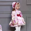 Kinder Boutique Blumenkleid für Mädchen Kinder Spanischer Palast Langarm Sets Baby Geburtstag Niedliches Kleid Kleinkind Kleidung 210317