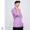 Sh283 Ny sommarpar T-shirts Kvinnor och män Enkelt tryckt Streetwear Hip-Hop All-Match Solid Färg Half Sleeve Ungdom Tops H1218