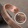 Twisted Pure Copper Armbanden Mannen Gezondheid Energie Magnetische Armband Voordelen Heren Verstelbare Manchet Bracbanden Armbanden Gezondheid Koper Q0717