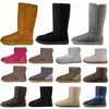 2021 Designer Classic Boots Short Shoes Bow Tall Button Triplet Australi￫ Dames vrouwen Boot Winter Snow Australian Furry Boot