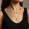 collier de perles d'eau douce dorées